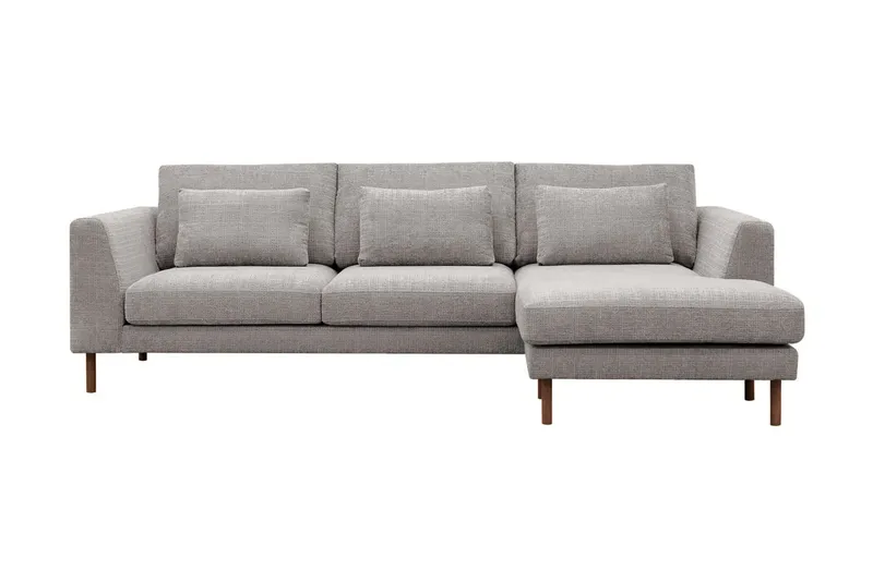 Florenz 3-sits Soffa med Divan Höger - Ljusgrå (Art.nr 3062170) — Ljusgrå