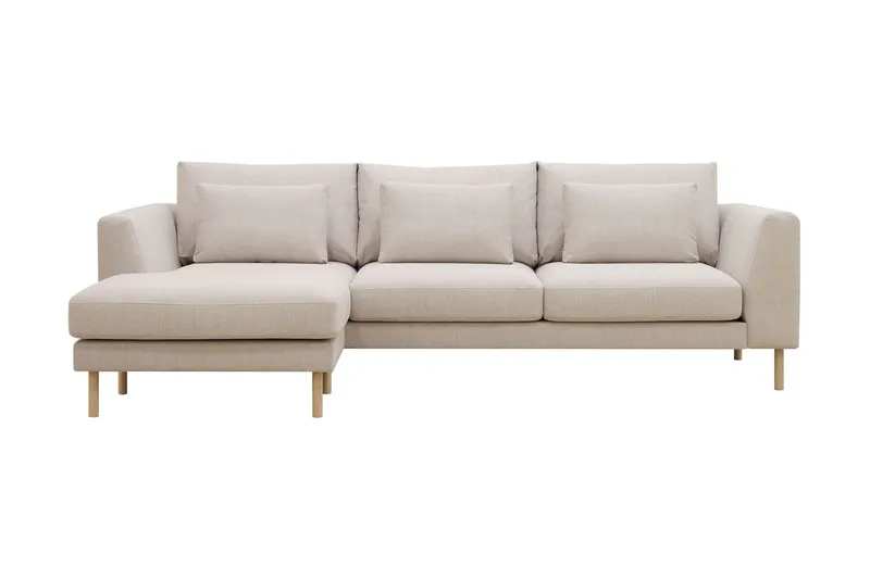 Florenz 3-sits Vänstervänd L-formad Divansoffa i Tyg - Beige (Art.nr 3062197) — Beige