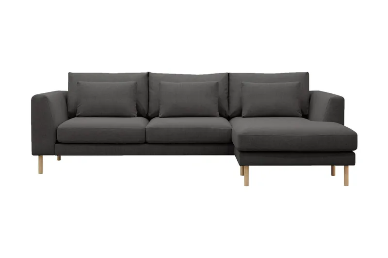 Florenz 3-sits Vänstervänd L-formad Divansoffa i Tyg - Mörkgrå (Art.nr 3062145) — Mörkgrå