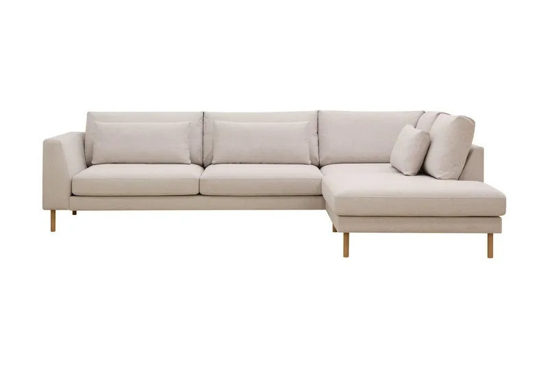 Florenz 4-sits Högervänd L-formad Schäslongsoffa i Tyg - Beige (Art.nr 3062124) — Beige