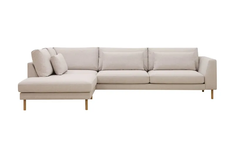Florenz 4-sits Vänstervänd L-formad Schäslongsoffa i Tyg - Beige (Art.nr 3062174) — Beige