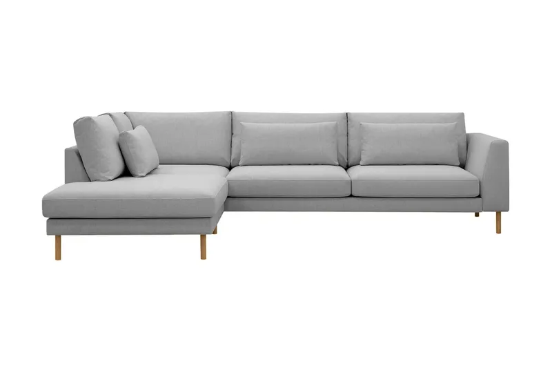 Florenz 4-sits Vänstervänd L-formad Schäslongsoffa i Tyg - Ljusgrå (Art.nr 3062085) — Ljusgrå
