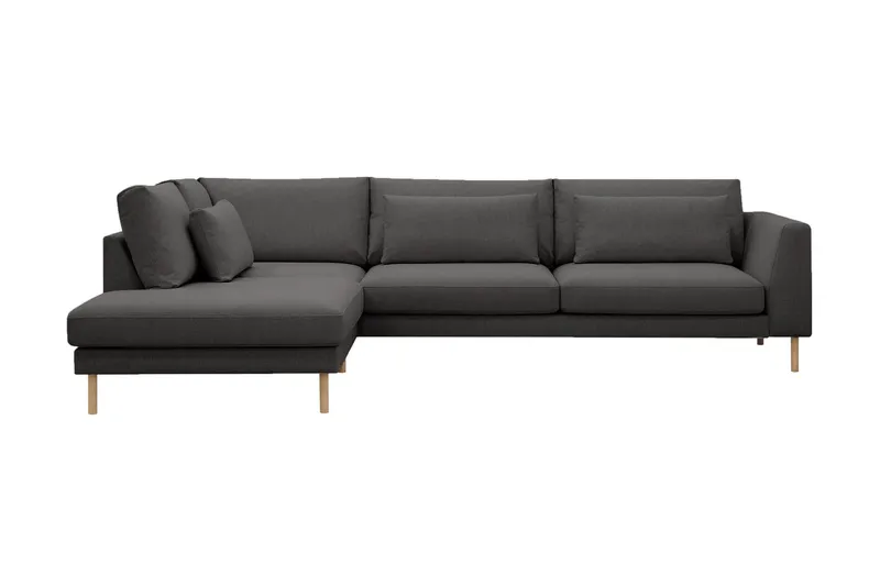 Florenz 4-sits Vänstervänd L-formad Schäslongsoffa i Tyg - Mörkgrå (Art.nr 3062121) — Mörkgrå
