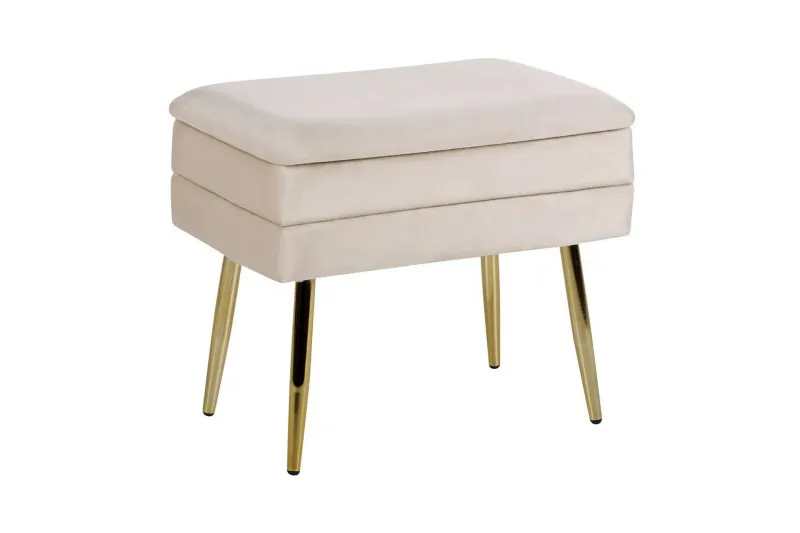 Förvaringsbänk Odessa Beige/guld - Beige/guld — Beige/guld