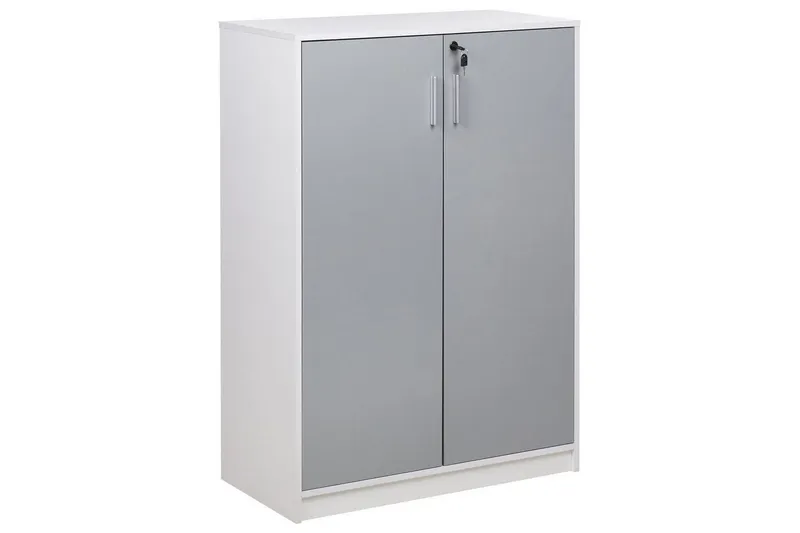 Förvaringsenhet Zehna Grå, vit, 80x40x117 cm - Grå, vit, 80x40x117 cm — Grå, vit, 80x40x117 cm