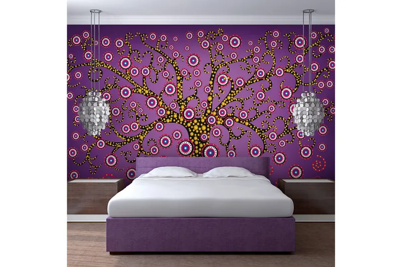 Fototapet Abstrakt Träd Violett 400x309 - Artgeist sp. z o. o. — Artgeist sp. z o. o.