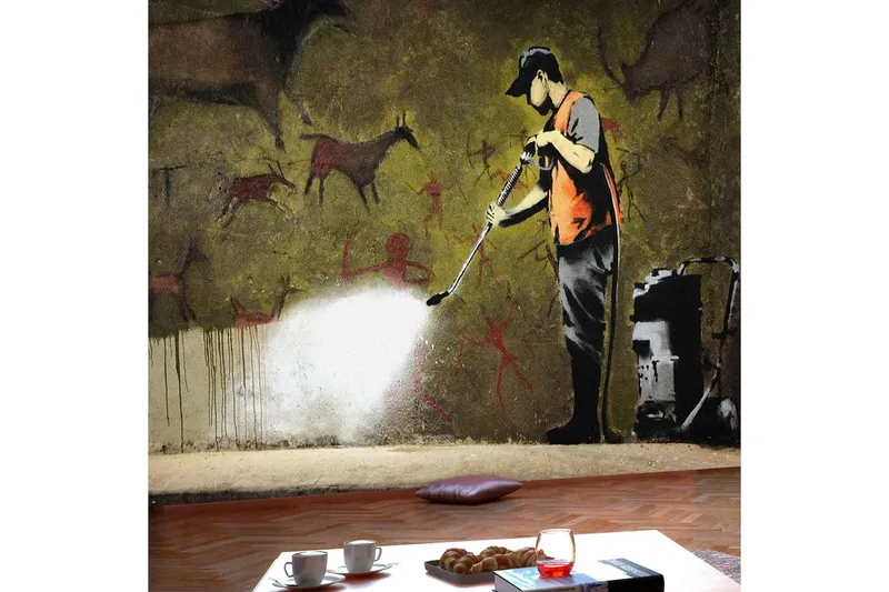 Fototapet Banksy Cave Painting 100x70 - Artgeist sp. z o. o. — Artgeist sp. z o. o.