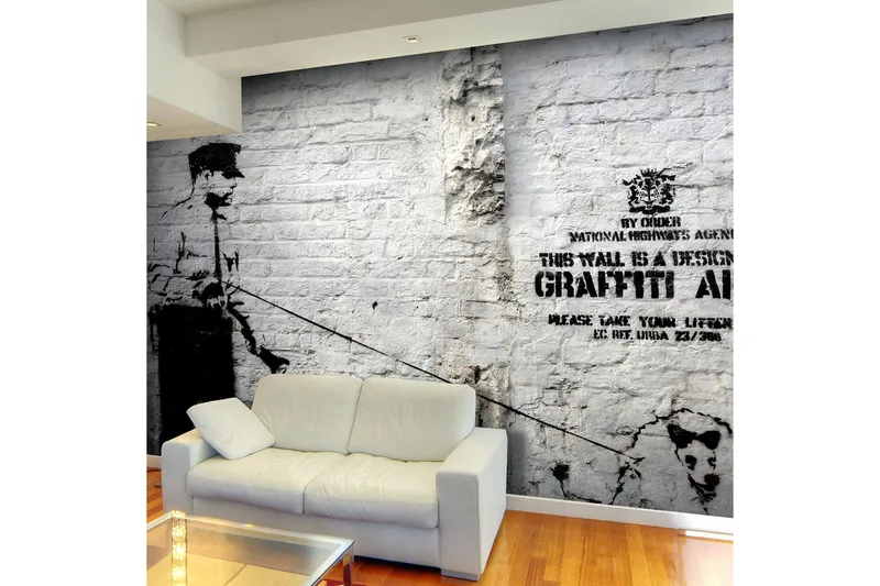 Fototapet Banksy Graffiti Area 100x70 - Artgeist sp. z o. o. — Artgeist sp. z o. o.