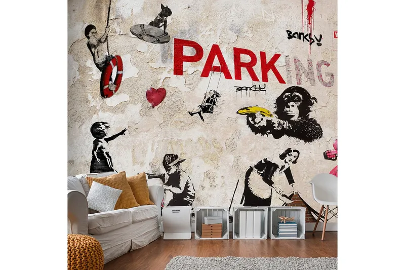 Fototapet Banksy Graffiti Collage 400x280 - Artgeist sp. z o. o. — Artgeist sp. z o. o.