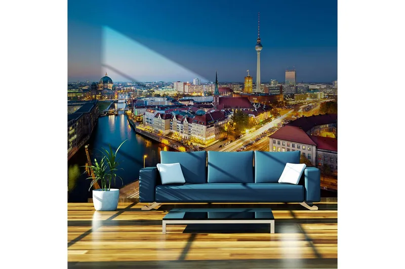 Fototapet Berlin View From Fischerinsel Night 200x154 - Artgeist sp. z o. o. — Artgeist sp. z o. o.