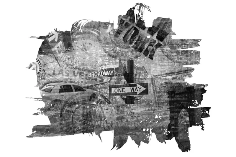 Fototapet Black-And-White New York Collage 200x154 - Artgeist sp. z o. o. — Artgeist sp. z o. o.