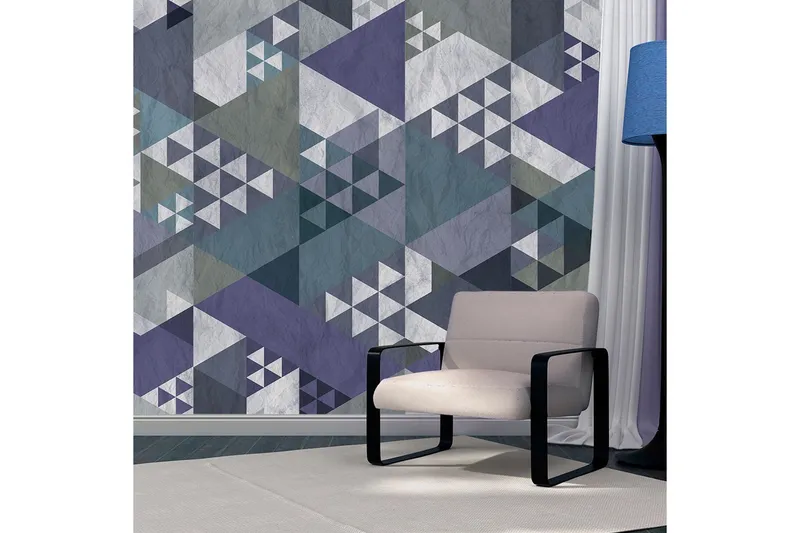 Fototapet Blue Patchwork 50x1000 - Artgeist sp. z o. o. — Artgeist sp. z o. o.