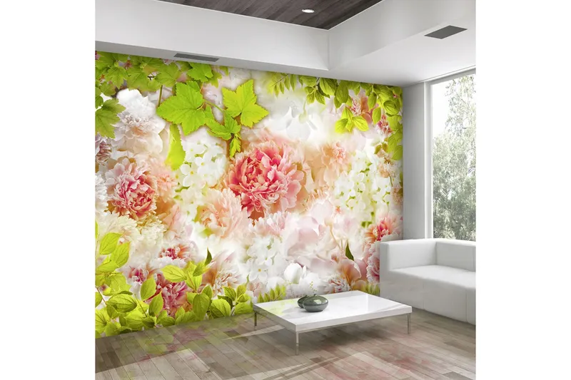 Fototapet Bright Peonies 100x70 - Artgeist sp. z o. o. — Artgeist sp. z o. o.