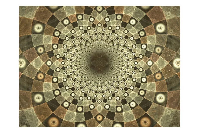 Fototapet Brown Mosaic 400x309 - Artgeist sp. z o. o. — Artgeist sp. z o. o.