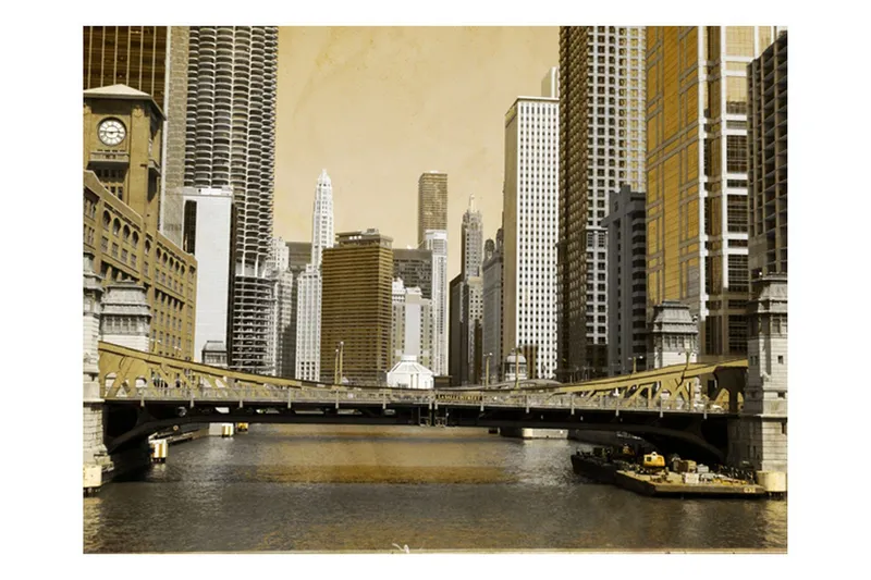 Fototapet Chicagos Brygga Tappning Effekt 250x193 - Artgeist sp. z o. o. — Artgeist sp. z o. o.