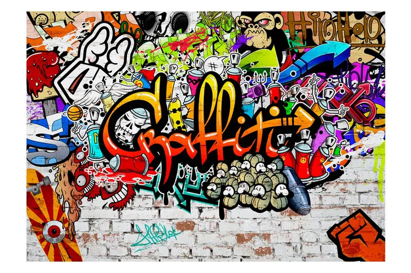 Fototapet Colorful Graffiti 400x280 - Artgeist sp. z o. o. — Artgeist sp. z o. o.