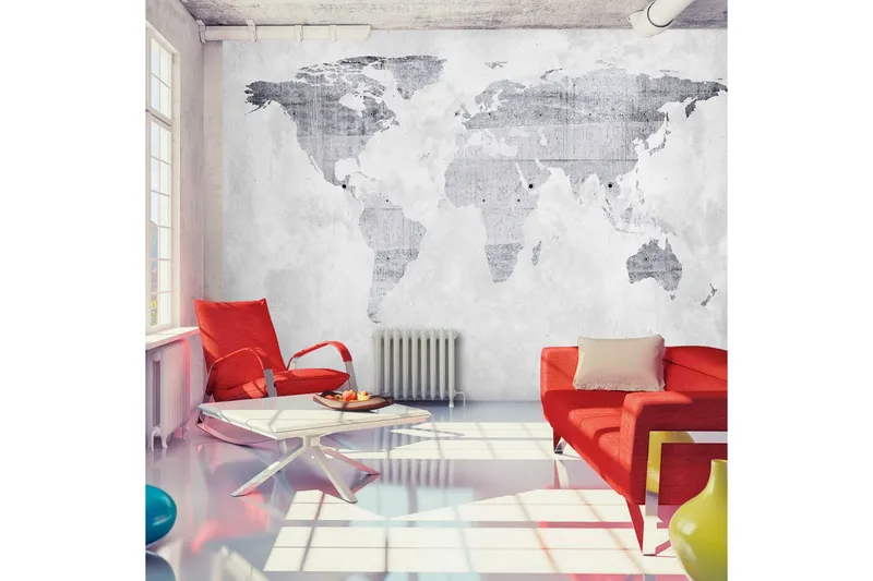 Fototapet Concrete Map 300x210 - Artgeist sp. z o. o. — Artgeist sp. z o. o.