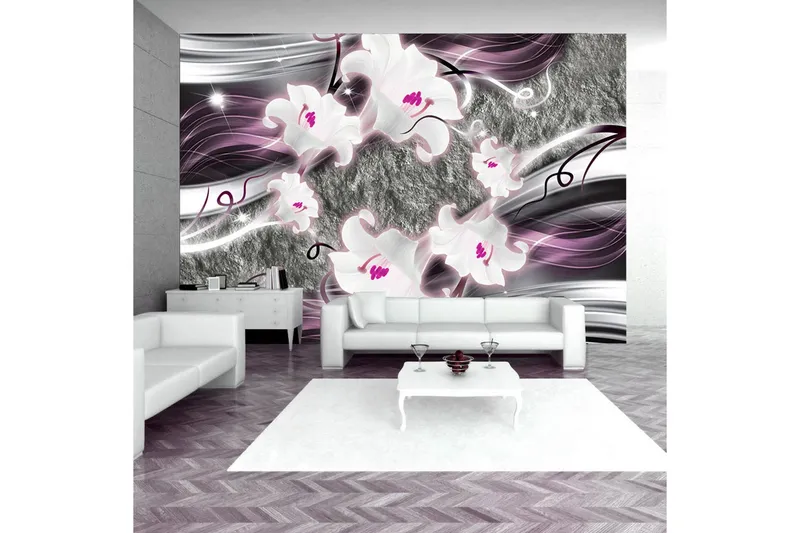 Fototapet Dance Of Charmed Lilies 100x70 - Artgeist sp. z o. o. — Artgeist sp. z o. o.