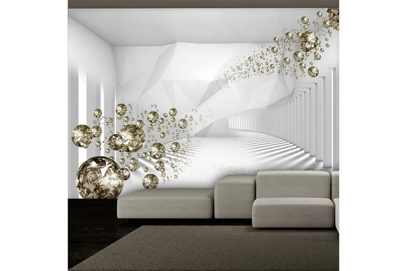 Fototapet Diamond Corridor Grey 100x70 - Artgeist sp. z o. o. — Artgeist sp. z o. o.