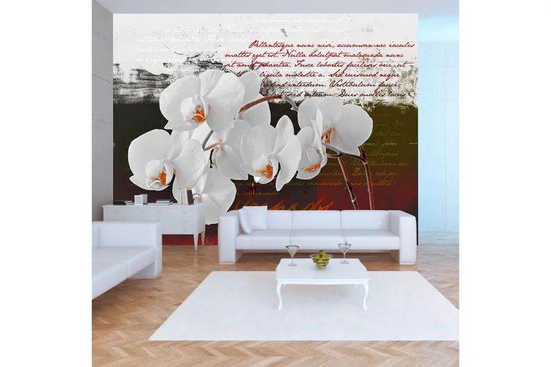 Fototapet Diary And Orchid 200x140 - Artgeist sp. z o. o. — Artgeist sp. z o. o.