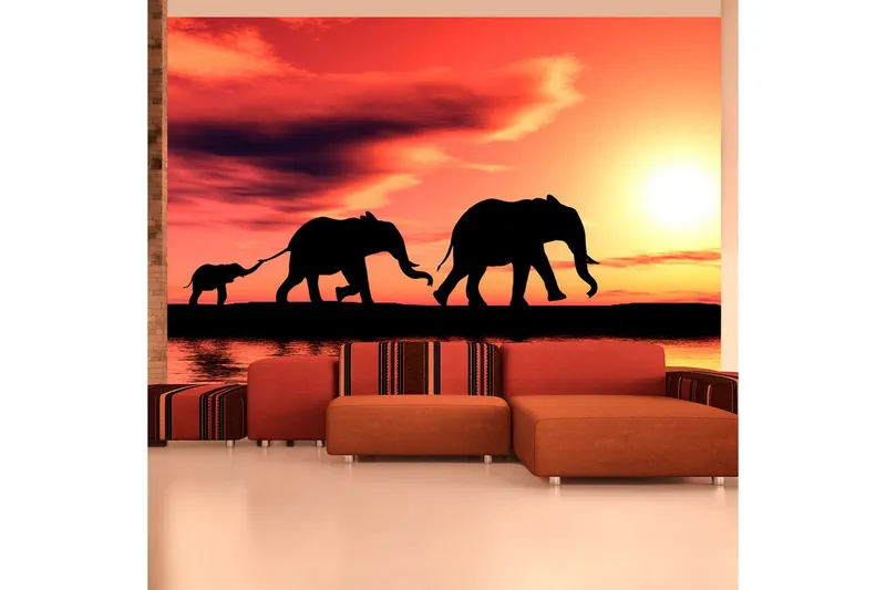 Fototapet Elephants Family 250x193 - Artgeist sp. z o. o. — Artgeist sp. z o. o.