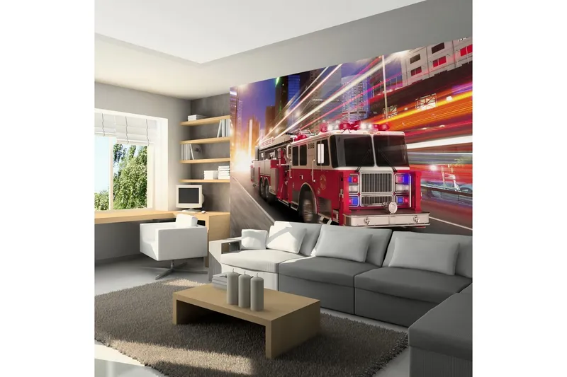 Fototapet Fire Truck 100x70 - Artgeist sp. z o. o. — Artgeist sp. z o. o.