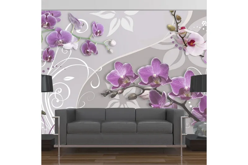 Fototapet Flight Of Purple Orchids 350x245 - Artgeist sp. z o. o. — Artgeist sp. z o. o.