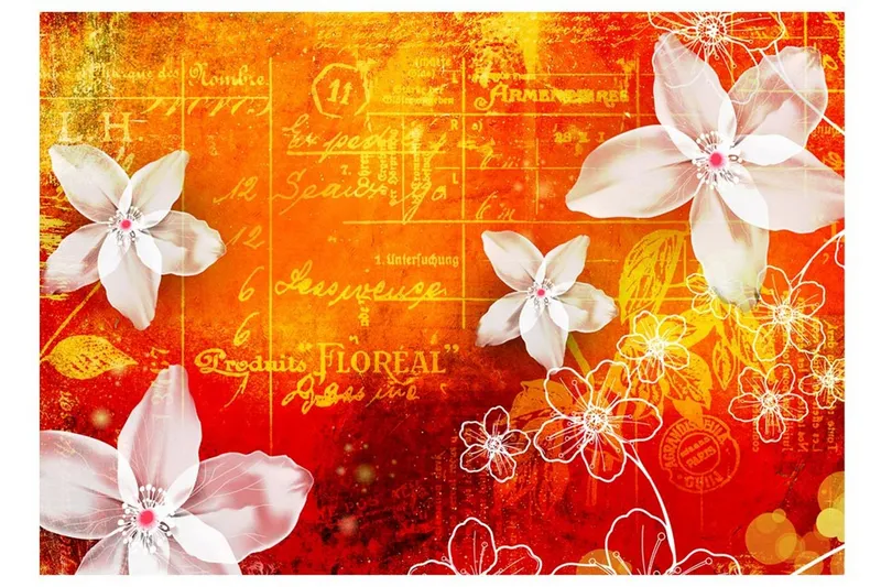 Fototapet Floral Notes II 200x140 - Artgeist sp. z o. o. — Artgeist sp. z o. o.