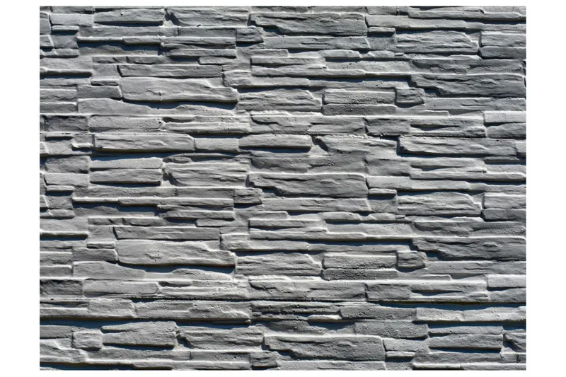 Fototapet Grå Stenmur 350x270 - Artgeist sp. z o. o. — Artgeist sp. z o. o.