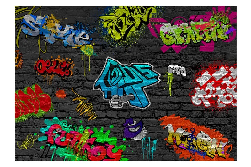 Fototapet Graffiti Wall 350x245 - Artgeist sp. z o. o. — Artgeist sp. z o. o.