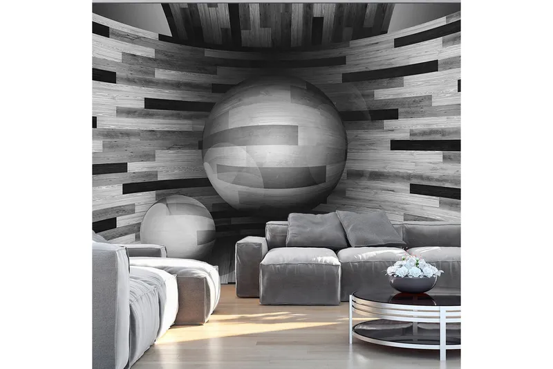 Fototapet Gray Sphere 200x140 - Artgeist sp. z o. o. — Artgeist sp. z o. o.