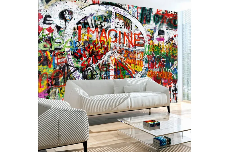 Fototapet Hippie Graffiti 350x245 - Artgeist sp. z o. o. — Artgeist sp. z o. o.