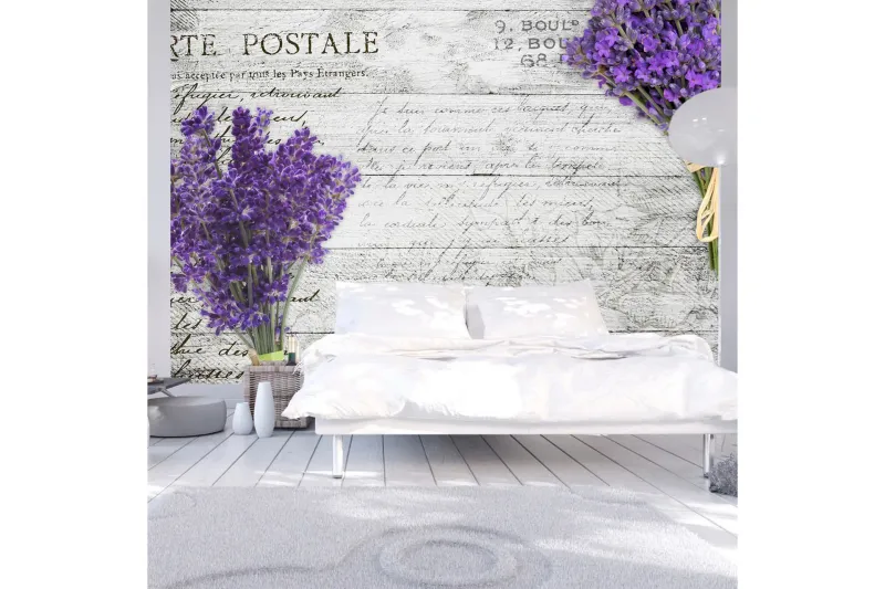 Fototapet Lavender Postcard 400x280 - Artgeist sp. z o. o. — Artgeist sp. z o. o.