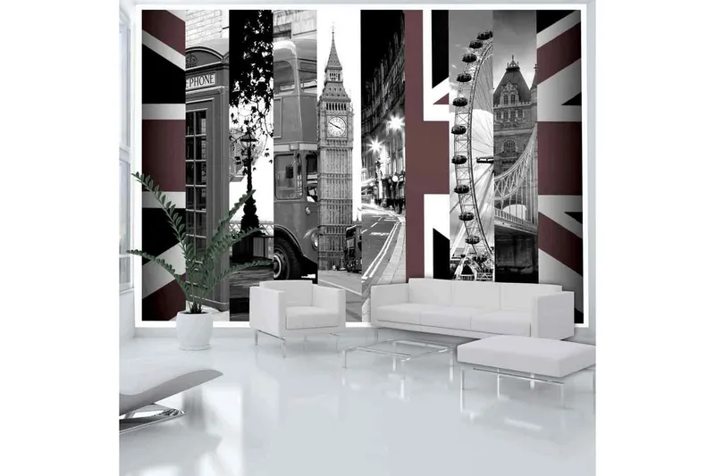 Fototapet London Symbols 200x140 - Artgeist sp. z o. o. — Artgeist sp. z o. o.