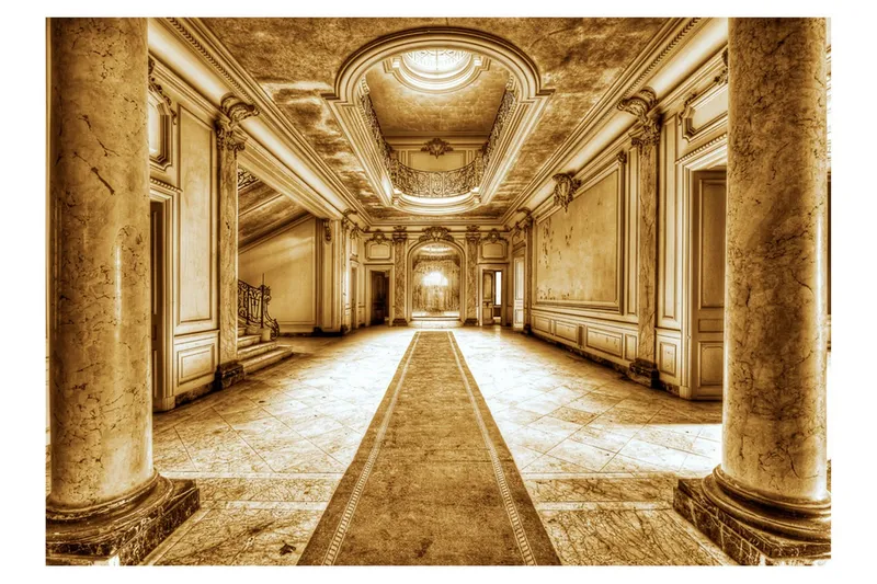 Fototapet Mystery Marble Sepia 150x105 - Artgeist sp. z o. o. — Artgeist sp. z o. o.