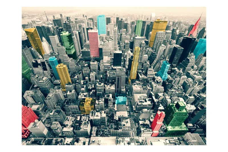 Fototapet New Yorks Färgstarka Reflektioner 350x270 - Artgeist sp. z o. o. — Artgeist sp. z o. o.