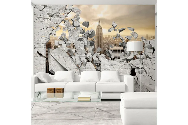 Fototapet NY City Behind The Wall 150x105 - Artgeist sp. z o. o. — Artgeist sp. z o. o.