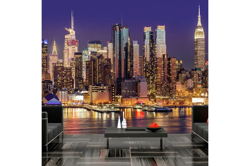 Fototapet NYC Night City 150x105 - Artgeist sp. z o. o. — Artgeist sp. z o. o.