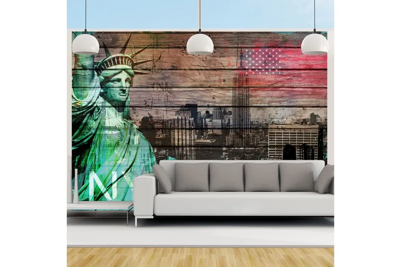 Fototapet NYC Symbols 200x140 - Artgeist sp. z o. o. — Artgeist sp. z o. o.
