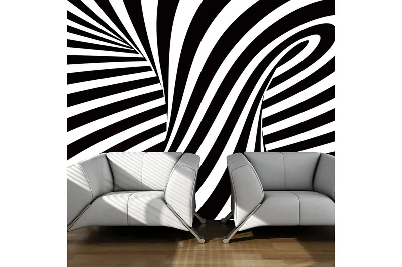 Fototapet Optisk Konst Svart Och Vitt 250x193 - Artgeist sp. z o. o. — Artgeist sp. z o. o.