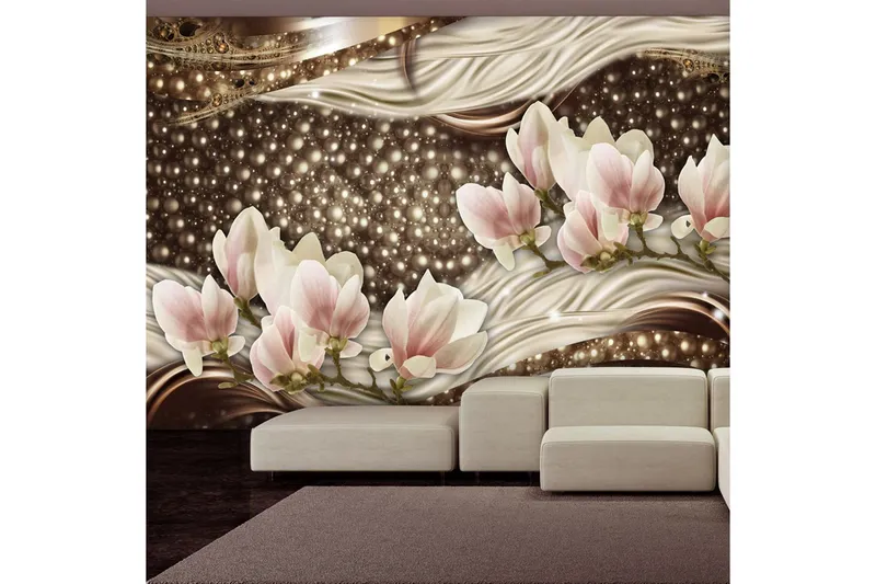 Fototapet Pearls And Magnolias 200x140 - Artgeist sp. z o. o. — Artgeist sp. z o. o.