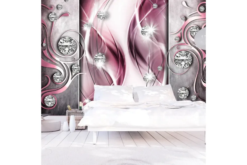Fototapet Pink And Diamonds 400x280 - Artgeist sp. z o. o. — Artgeist sp. z o. o.