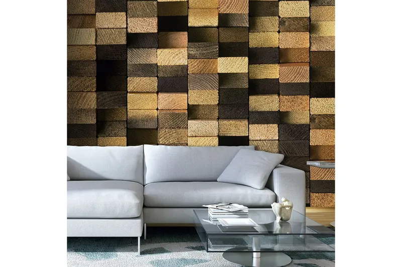 Fototapet Protected By The Wooden Weave 50x1000 - Artgeist sp. z o. o. — Artgeist sp. z o. o.
