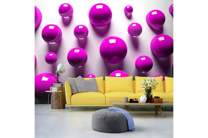 Fototapet Purple Balls 150x105 - Artgeist sp. z o. o. — Artgeist sp. z o. o.