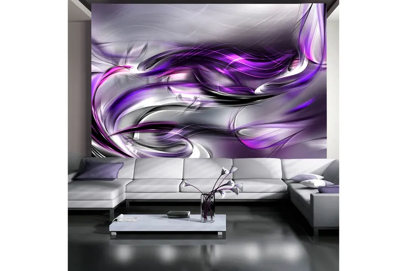 Fototapet Purple Swirls 150x105 - Artgeist sp. z o. o. — Artgeist sp. z o. o.