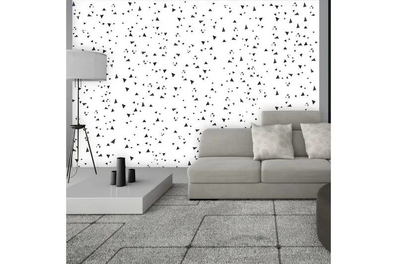 Fototapet Rain Of Triangles 50x1000 - Artgeist sp. z o. o. — Artgeist sp. z o. o.