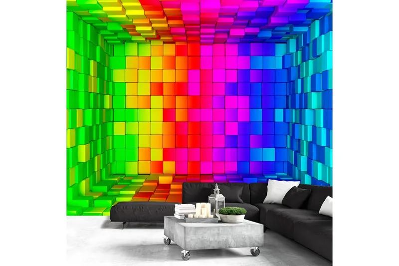 Fototapet Rainbow Cube 100x70 - Artgeist sp. z o. o. — Artgeist sp. z o. o.