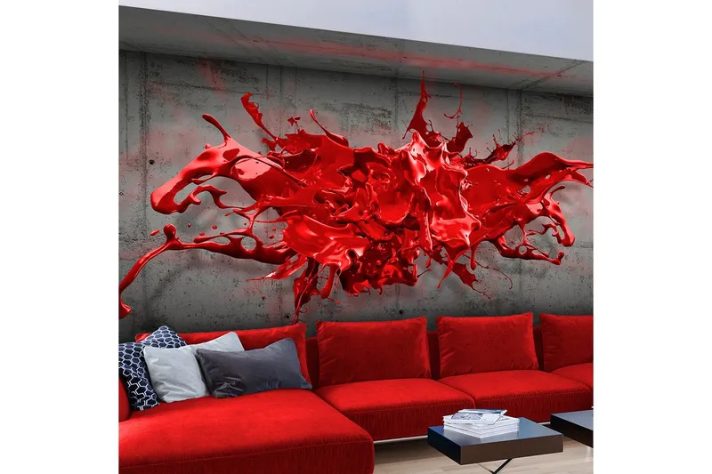 Fototapet Red Ink Blot 100x70 - Artgeist sp. z o. o. — Artgeist sp. z o. o.