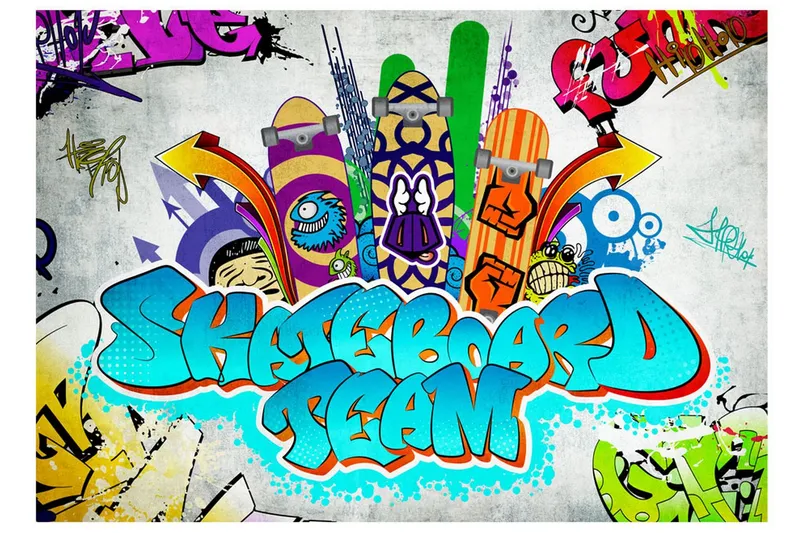 Fototapet Skateboard Team 200x140 - Artgeist sp. z o. o. — Artgeist sp. z o. o.