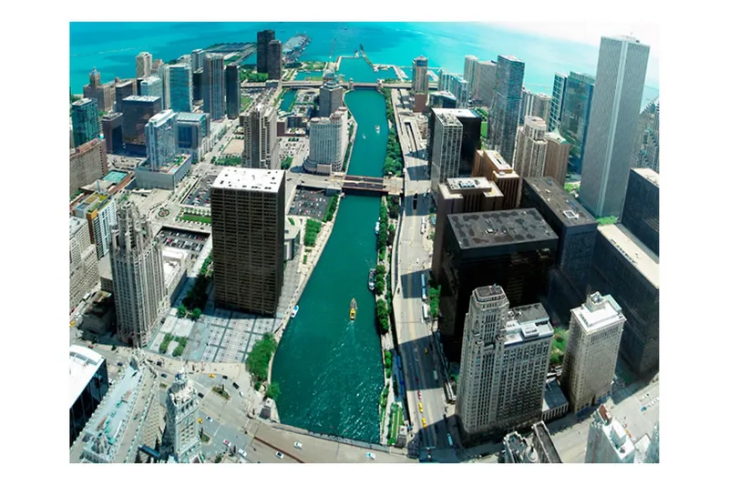 Fototapet Stadsbyggnadskonst Av Chicago 200x154 - Artgeist sp. z o. o. — Artgeist sp. z o. o.